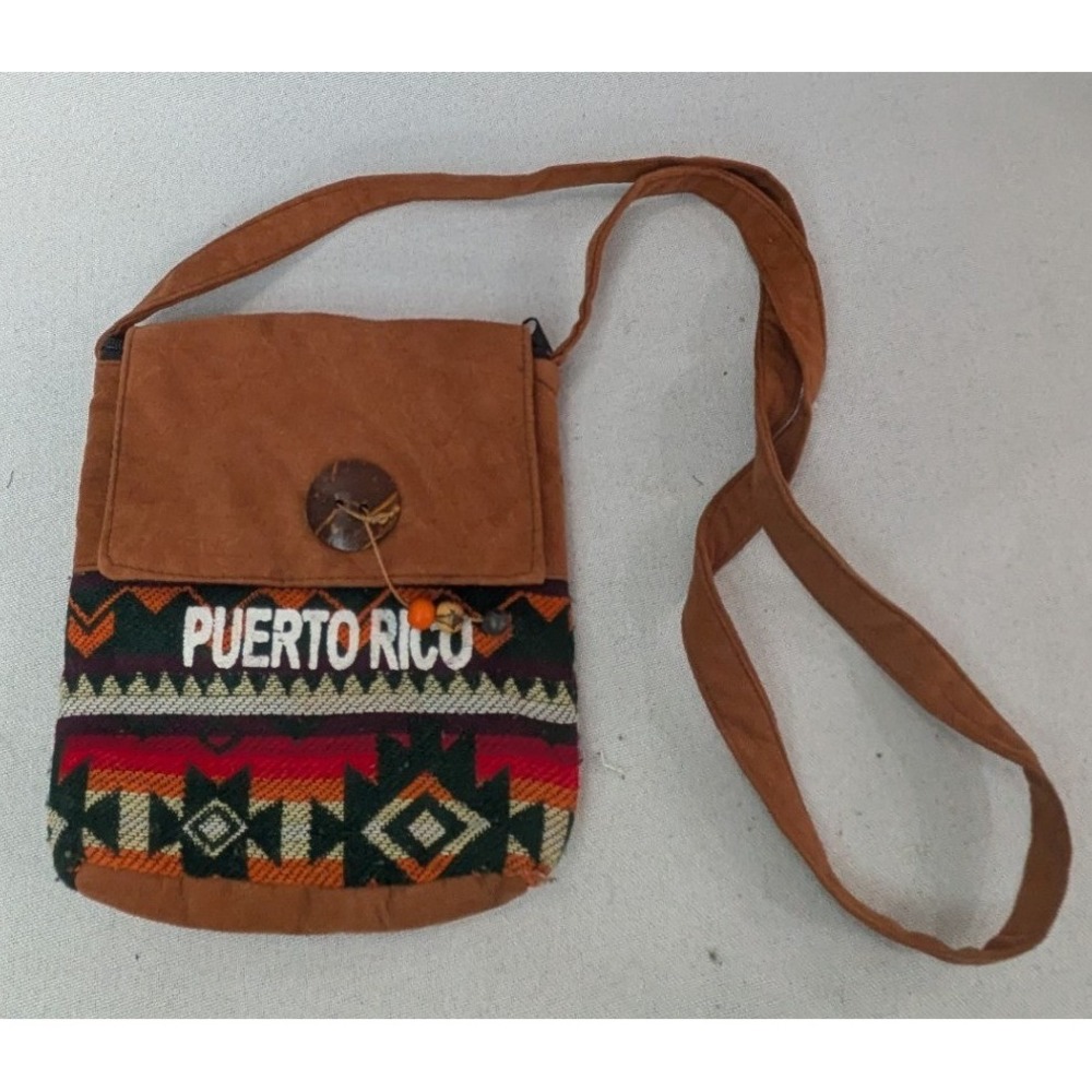 Crossbody Bag Womens Small Brown Good Puerto Rico Souvenir Boho Woven